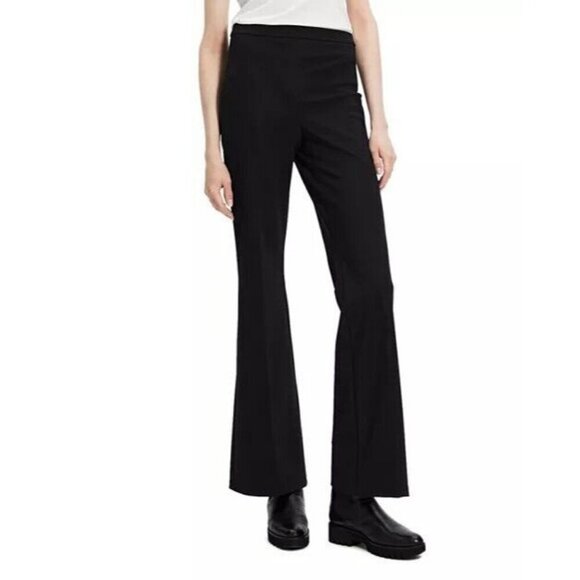Theory Women High Waist Pull On Flared Pant Black Size 38 - Picture 1 of 8